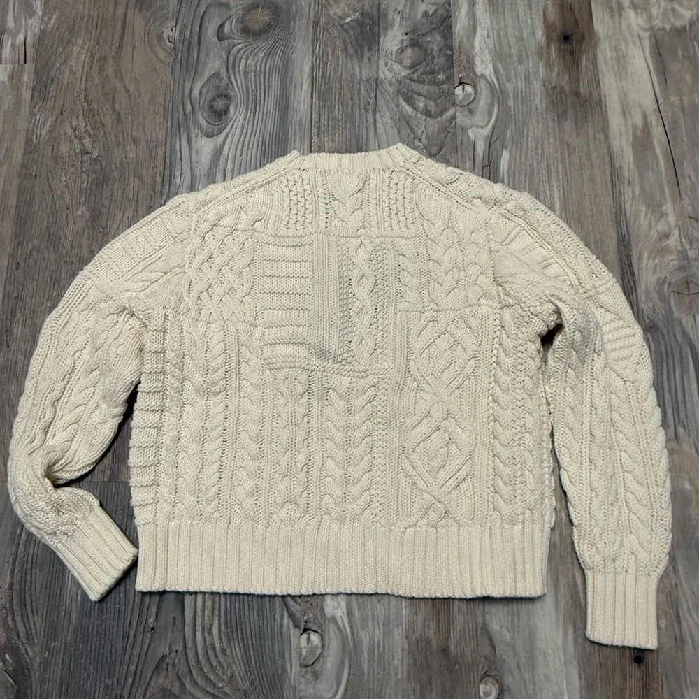 Ralph Lauren Aran-Knit Flag Cotton Sweater - Picture 7 of 8
